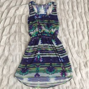 Aztec racerback dress